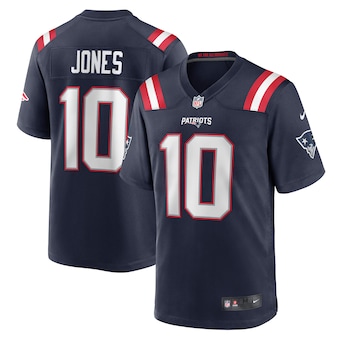 mens nike mac jones navy new england patriots player game je
